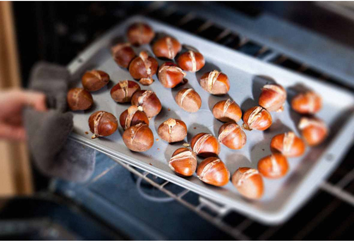 Oven roasted chestnuts